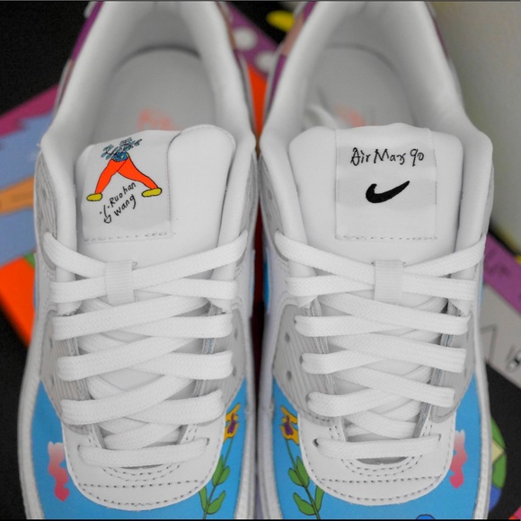 Nike x Ruohan Wang AirMax 90 FlyLeather CZ3992-900 - Picture 4 of 6